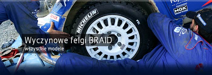 Wyczynowe felgi BRAID, wszystkie modele